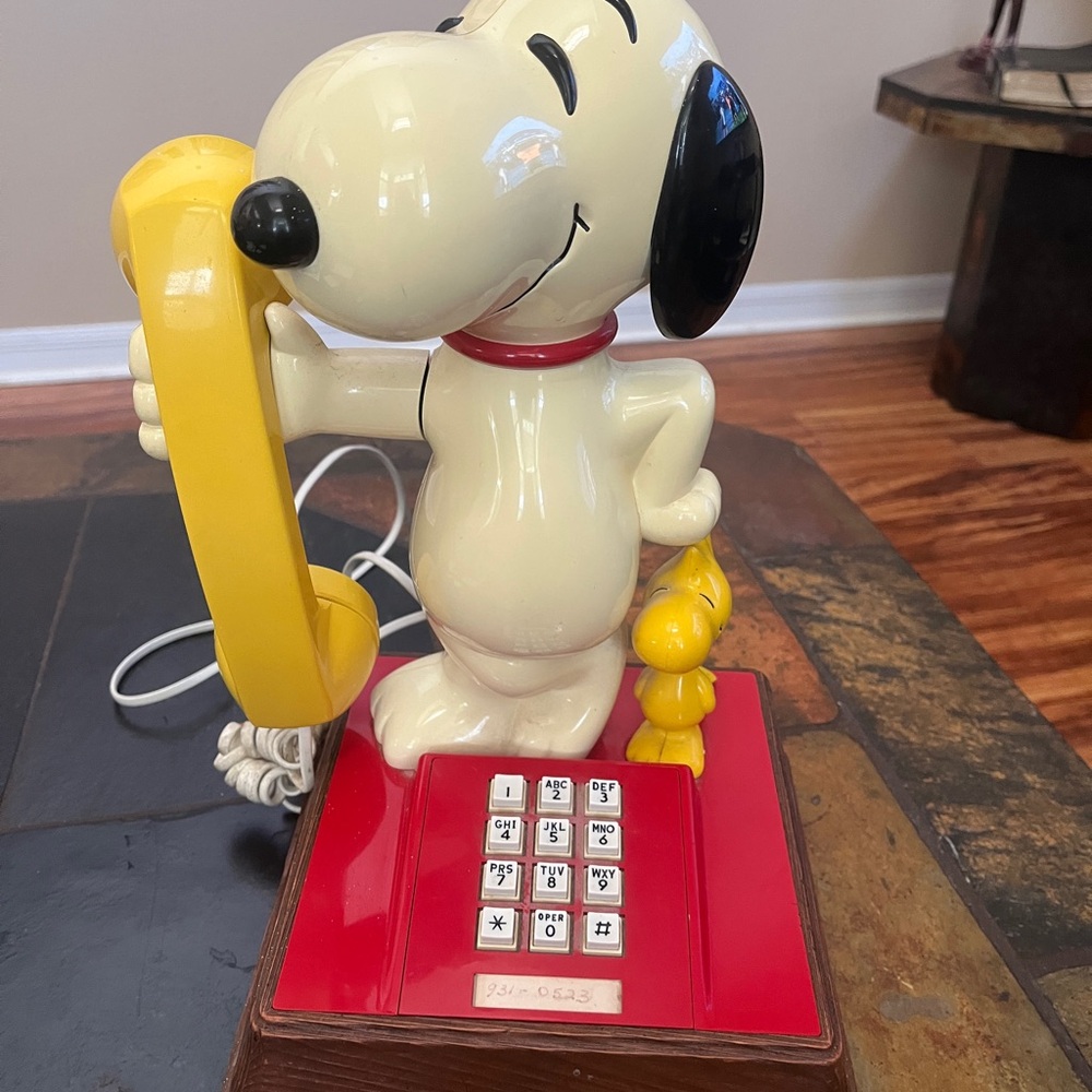 Snoopy Telephone with Yellow Handset